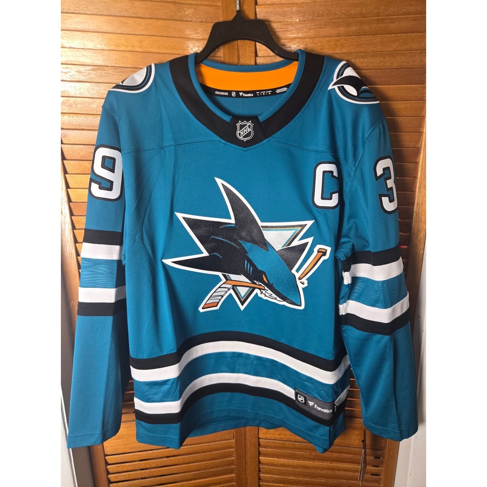 San Jose Sharks Couture Fanatics Breakaway Home Jersey Mens Large